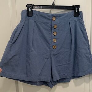 Rusty High Waist Blue Women's Shorts